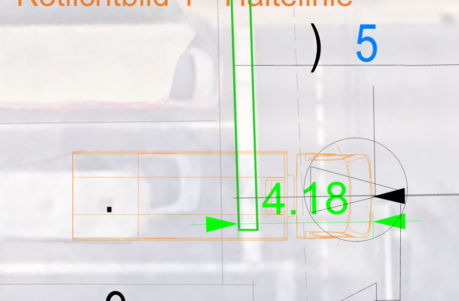 Abstand der Fahrzeugposition zur Haltelinie GATSO GTC-GS11